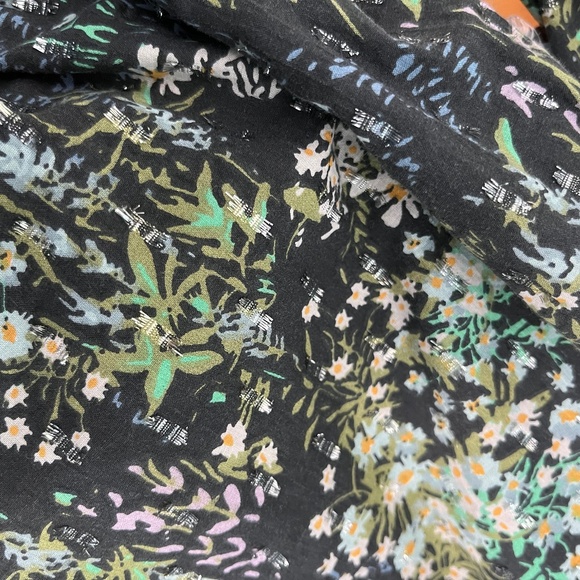 LC Lauren Conrad Romantic Floral Square Neck 3/4 Sleeve Blouse size Small - Picture 11 of 11